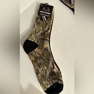Realtree Camo Crew Socks - Green and Brown